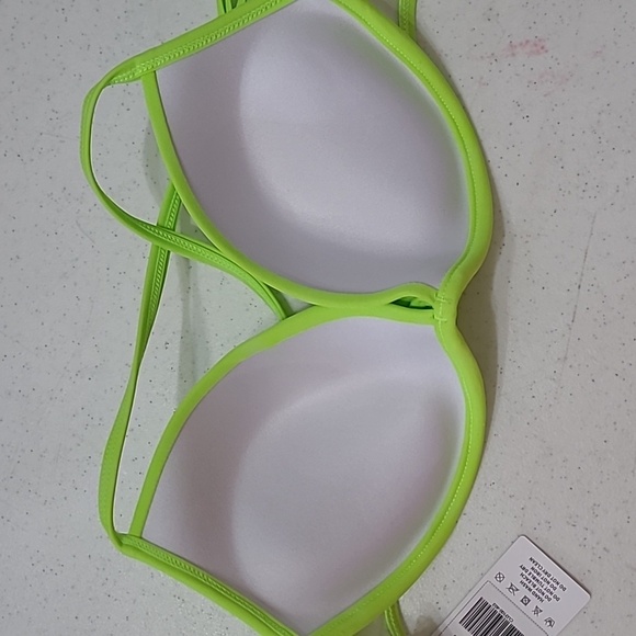 NWT Colloyes Neon Green Push-up Bikini Top size Small - Picture 5 of 8